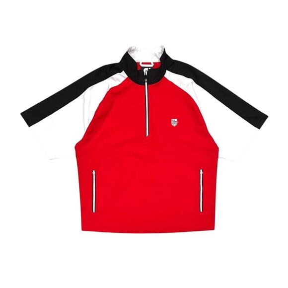 ★ FootJoy (FJ) Half Zip Red Pullover Windbreaker Shirt / Jacket ★ - Picture 1 of 7